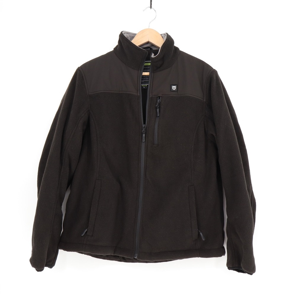 TideWe Womens Heated Fleece Jacket Black Full Zip Battery Pack Included Size L